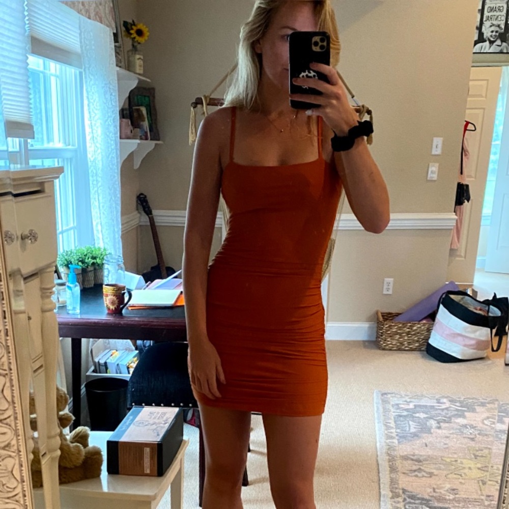 Orange tiger mist dress